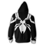 Spiderman Hoodies - Venom Spiderman Cosplay Super Hero 3D Zip Up Hoodie