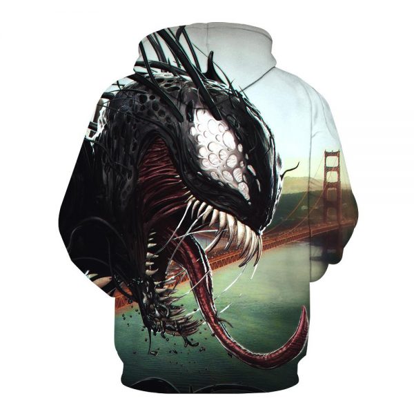 Spiderman Hoodies - Venom Spiderman Monster Mouth 3D Hoodie