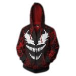 Spiderman Hoodies - Venom Spiderman Super Cool 3D Zip Up Hoodie