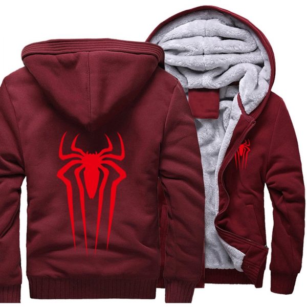 Spiderman Jackets - Spiderman Movie Series Spiderman Sign Super Cool Fleece Jacket