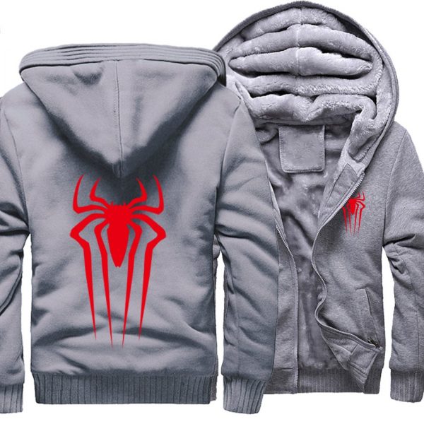 Spiderman Jackets - Spiderman Movie Series Spiderman Sign Super Cool Fleece Jacket
