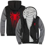 Spiderman Jackets - Spiderman Movie Series Spiderman Sign Super Cool Fleece Jacket