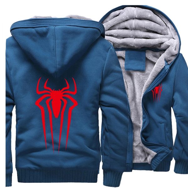 Spiderman Jackets - Spiderman Movie Series Spiderman Sign Super Cool Fleece Jacket