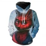 Spiderman Style Cat Hoodie - Superhero Cat Clothing