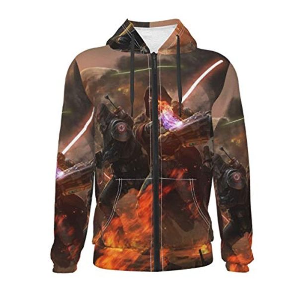 Star Wars Hooded Jacket - Darth Vader 3D Print Hooded Zip Up Coat with Pocket