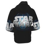 Star Wars Hooded Jacket - Star Wars 3D Print Black Hooded Zip Up Coat with Pocket
