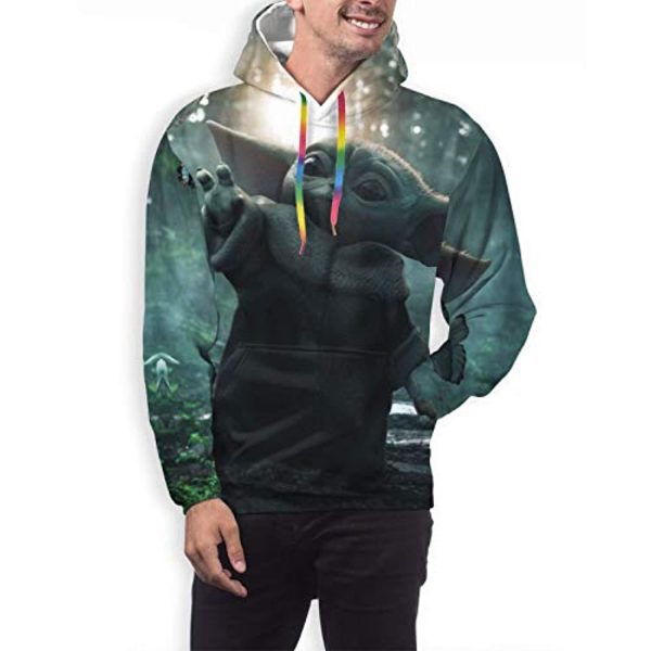 Star Wars Hoodies - Baby Yoda Shine 3D Print Hooded Jumper with Pocket