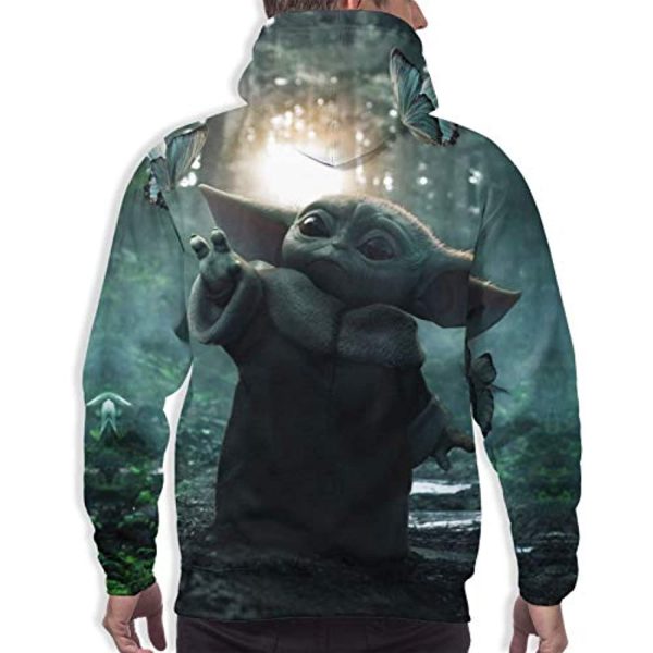 Star Wars Hoodies - Baby Yoda Shine 3D Print Hooded Jumper with Pocket