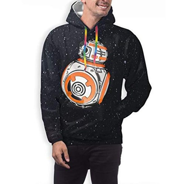 Star Wars Hoodies - BB8 Jakku 3D Print Black Hooded Jumper with Pocket