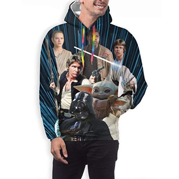 Star Wars Hoodies - Darth Vader Baby Yoda 3D Print Hooded Jumper with Pocket