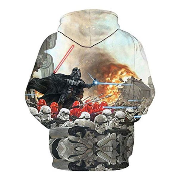 Star Wars Hoodies - Darth Vader Beige 3D Print Hooded Jumper with Pocket