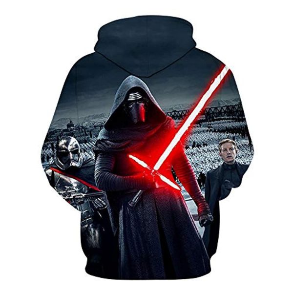 Star Wars Hoodies - Kylo Ren Black 3D Print Hooded Jumper with Pocket