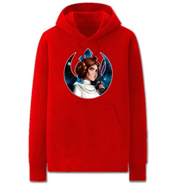 Star Wars Hoodies - Solid Color Princess Leia Super Cool Fleece Hoodie