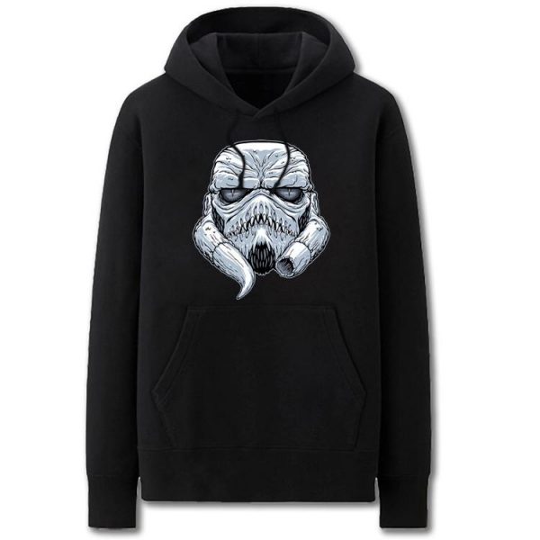 Star Wars Hoodies - Solid Color Variant Black Warrior Icon Fleece Hoodie