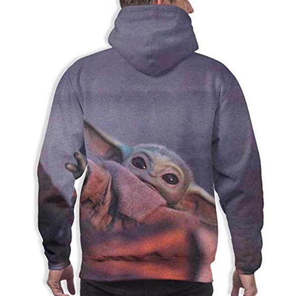 Star Wars Hoodies - Star Wars Baby Yoda Purple 3D Print Hooded Jumper with Pocket
