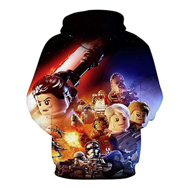 Star Wars Hoodies - Star Wars Lego Skywalker Saga 3D Print Hooded Jumper with Pocket