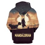 Star Wars Hoodies - Star Wars the Mandalorian 3D Print Beige Hooded Jumper with Pocket