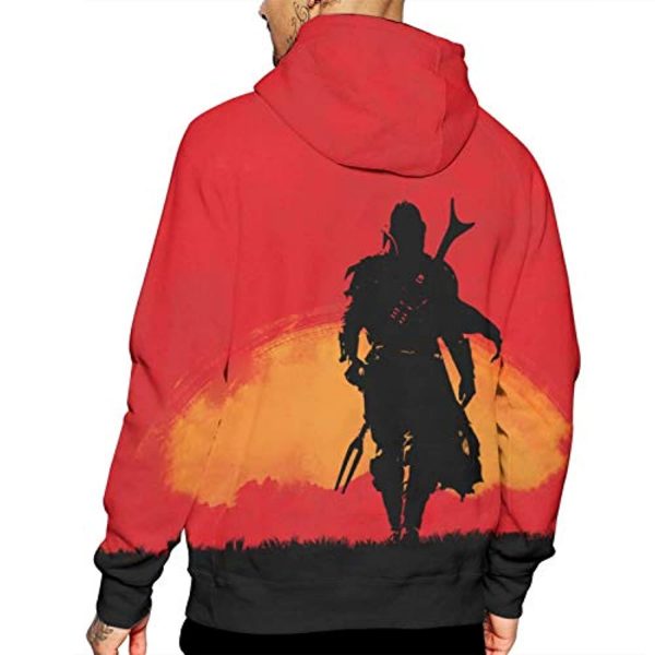 Star Wars Hoodies - the Mandalorian 3D Print Red Hooded Jumper with Pocket