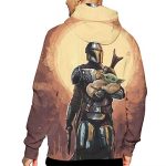 Star Wars Hoodies - the Mandalorian and Baby Yoda 3D Print Hooded Jumper with Pocket