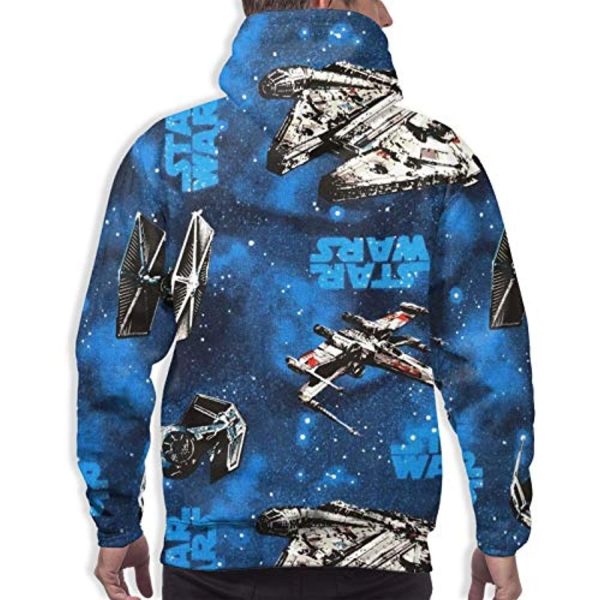 Star Wars Hoodies - Tie Fighter X-Wing 3D Print Blue Hooded Jumper with Pocket