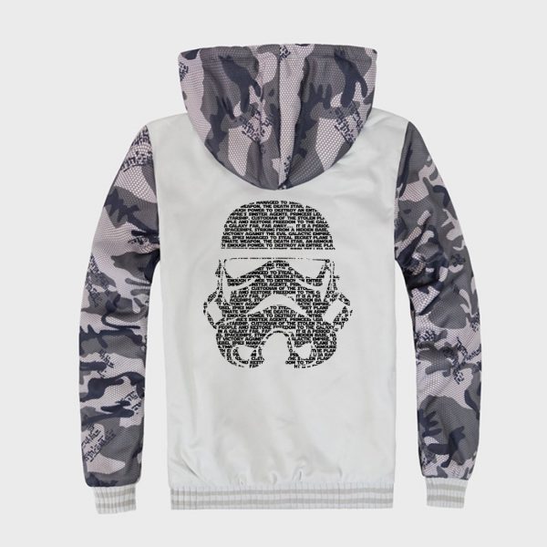 Star Wars Jackets - Solid Color Star Wars Movie Series Warrior Icon Fleece Jacket