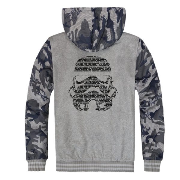 Star Wars Jackets - Solid Color Star Wars Movie Series Warrior Icon Fleece Jacket