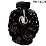 Starry Sky Hoodies Sweatshirt - 3D Printed Pullover