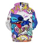 Stitch Hoodies - 3D Casual Pullover Hoodie Tops Sweatshirt with Front Pocket