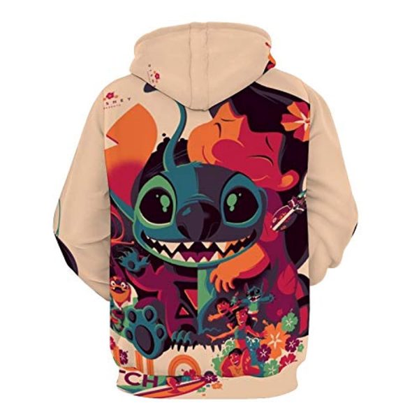 Stitch Hoodies - 3D Casual Pullover Hoodie Tops Sweatshirt with Front Pocket
