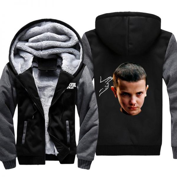 Stranger Things Jackets - Solid Color Eleven Epistaxis Icon Fleece Jacket