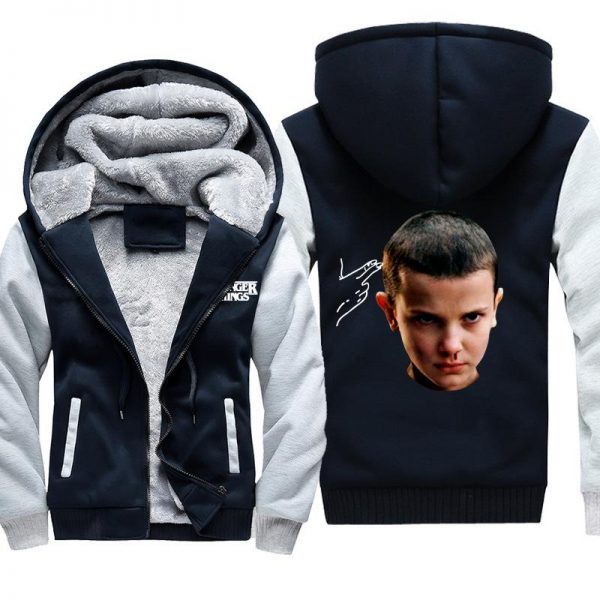 Stranger Things Jackets - Solid Color Eleven Epistaxis Icon Fleece Jacket
