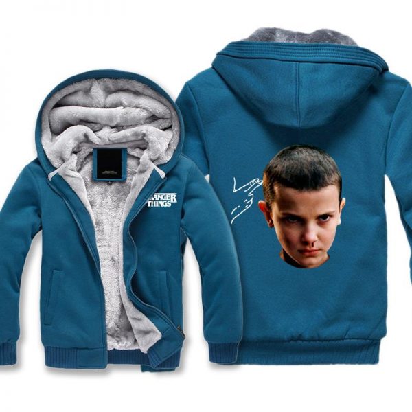 Stranger Things Jackets - Solid Color Eleven Epistaxis Icon Fleece Jacket