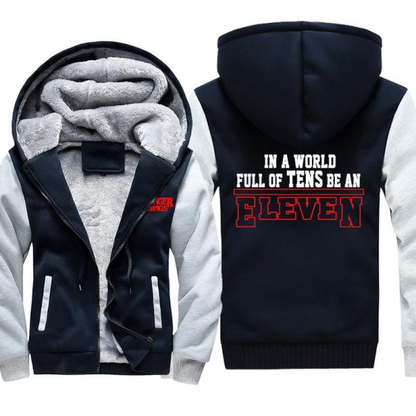 Stranger Things Jackets - Solid Color Stranger Things ELEVEN Icon Fleece Jacket