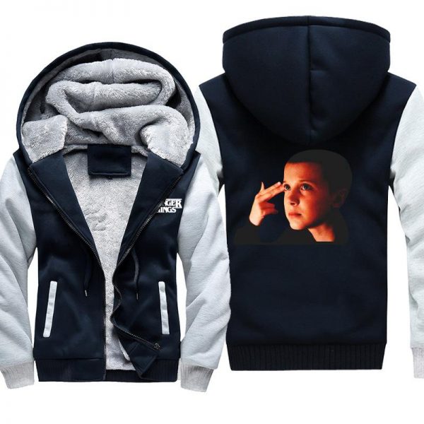 Stranger Things Jackets - Solid Color Stranger Things Eleven Icon Super Cool Fleece Jacket