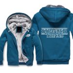Stranger Things Jackets - Solid Color Stranger Things Logo Icon Fleece Jacket