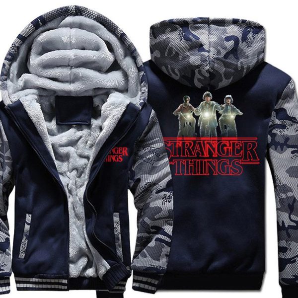Stranger Things Jackets - Solid Color Stranger Things Movie Series Fleece Jacket
