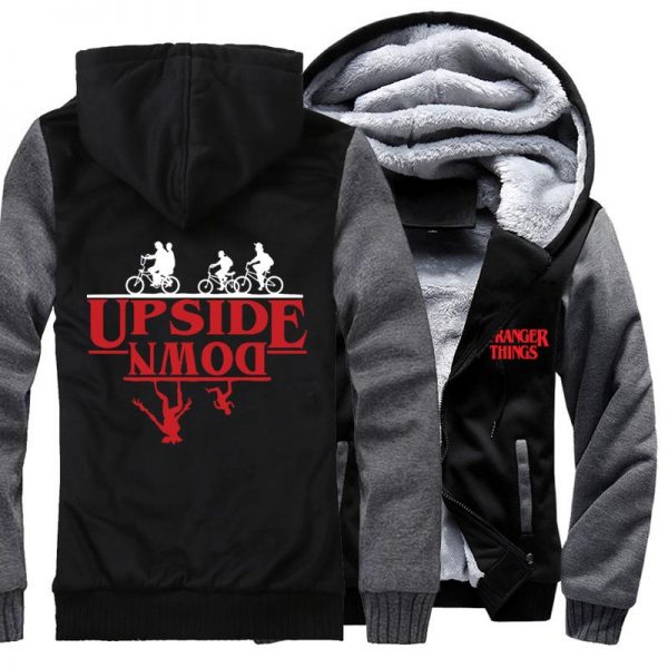 Stranger Things Jackets - Solid Color Stranger Things Movie Series Movie Poster Fleece Jacket