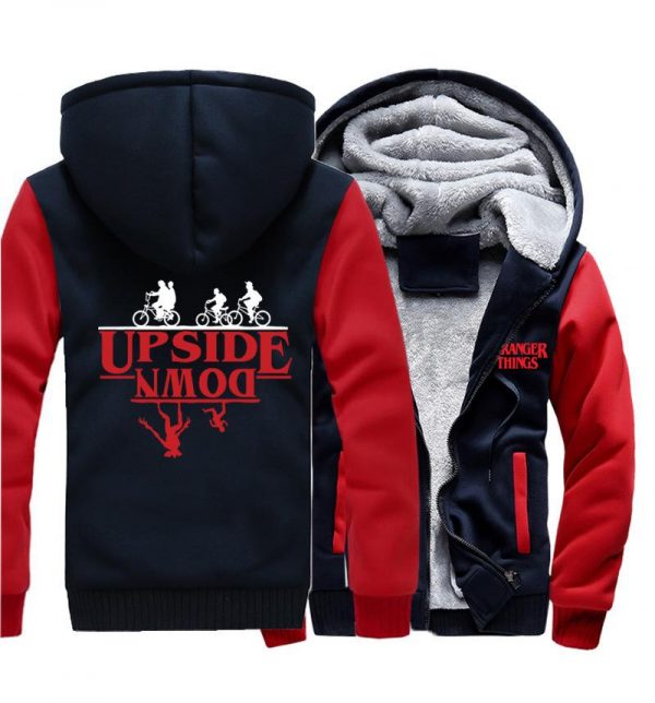 Stranger Things Jackets - Solid Color Stranger Things Movie Series Movie Poster Fleece Jacket