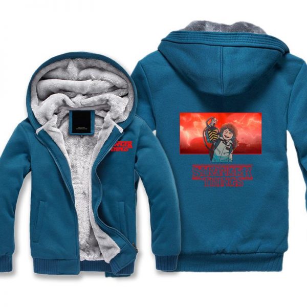 Stranger Things Jackets - Solid Color Stranger Things Super Power The Expendables Icon Fleece Jacket