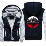 Stranger Things Jackets - Solid Color Stranger Things Upside Down Icon Fleece Jacket