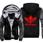 Stranger Things Jackets - Solid Color Stranger Things Upside Down Monster Icon Fleece Jacket