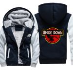 Stranger Things Jackets - Solid Color Upsidedown Icon Fleece Jacket