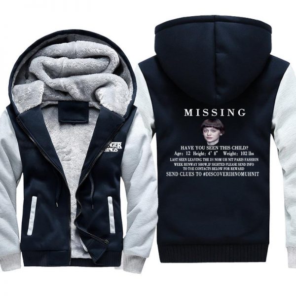 Stranger Things Jackets - Solid Color Willwil MISSING Icon Fleece Jacket
