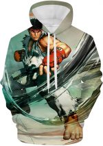 Street Fighter Hoodie - Ryu 3D Print Pullover with Pockets