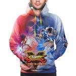 Street Fighter Hoodie - Ryu VS Chun-Li 3D Print Pullover with Pockets