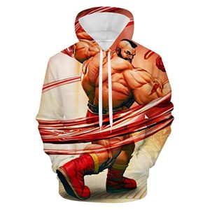 Street Fighter Hoodie - Zangief 3D Print Pullover with Pockets