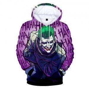Suicide Squad Hoodies - Joker Series HAHA Evil Joker Purple Unisex 3D Hoodie