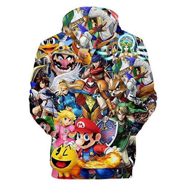 Super Smash Bros Hoodie - 3D Print Hooded Sweatshirt