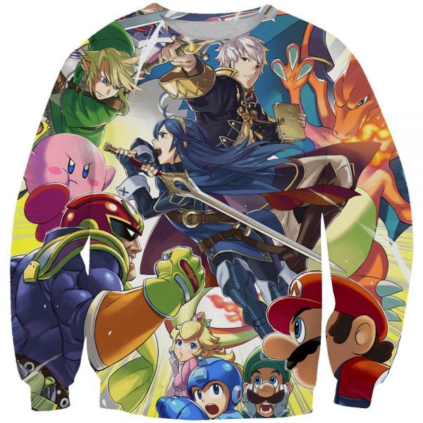 Super Smash Bros Hoodies - Video Game Pullover Hoodie