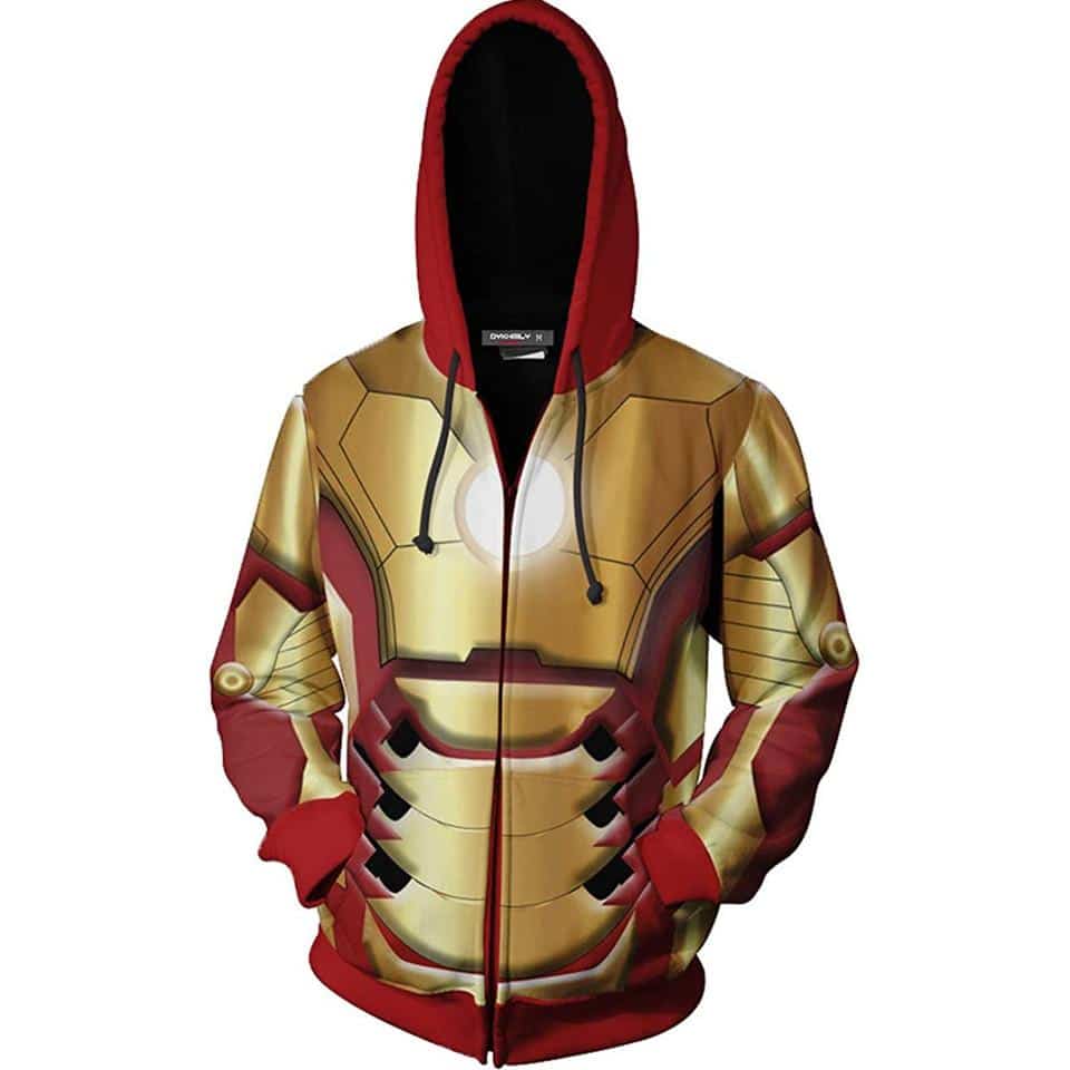 Superhero Iron Man Fashion Cosplay Hoodie Jacket Costume